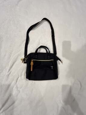 anello Cross Bottle 2-Way Mini Boston Shoulder Bag  Navy and Teal
